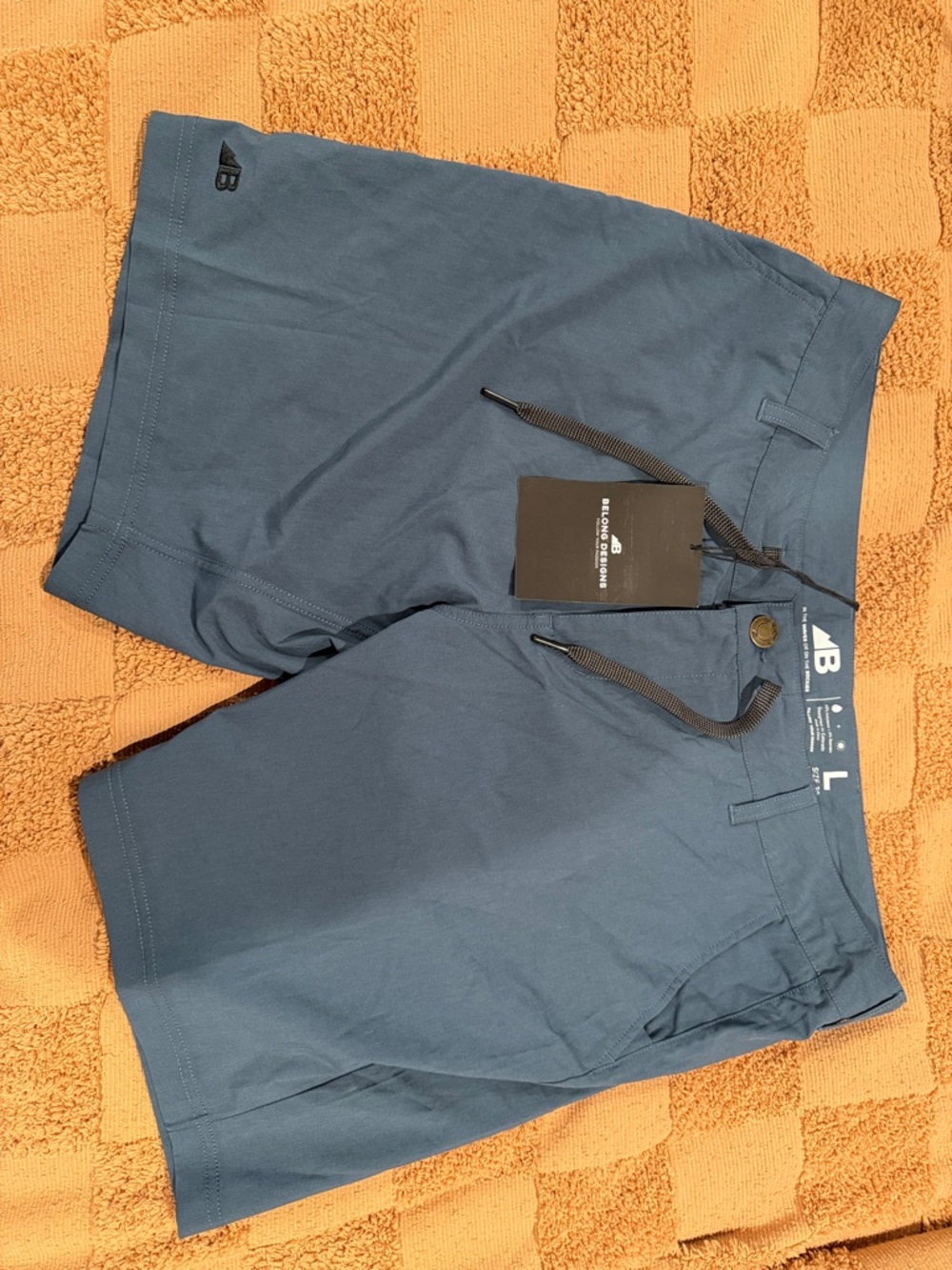 Men's Blue Casual Drawstring Shorts